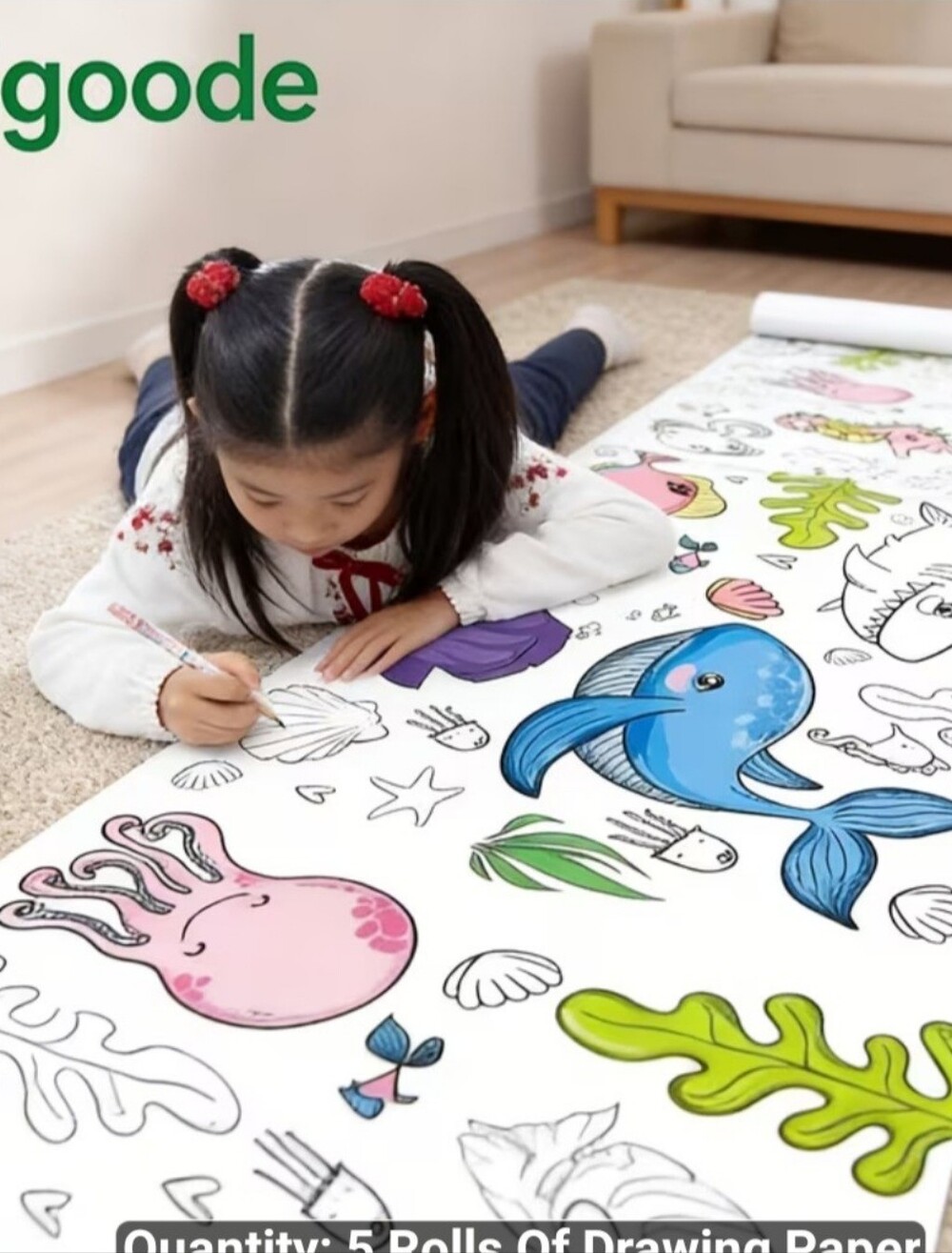 New Goode Kids Coloring Roll #1465,1466-421